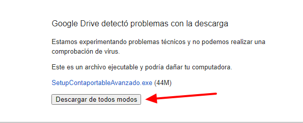 Descargar ContaPortable con Google Drive